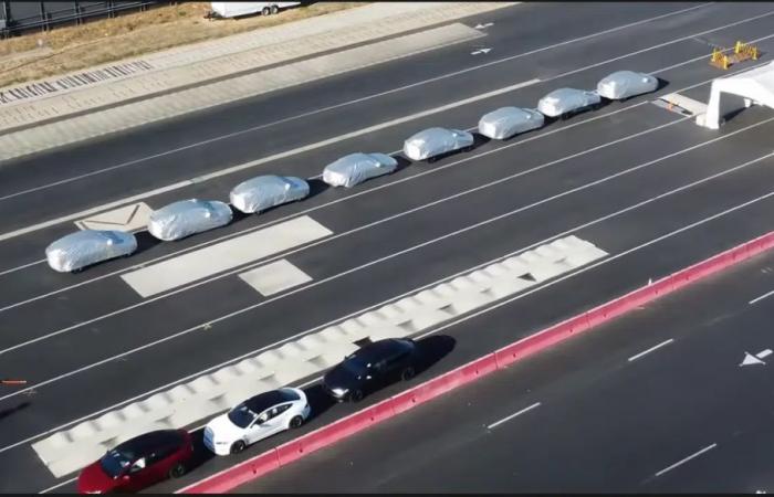 Drone flies over Tesla factory and discovers mysterious cars… that aren’t Tesla