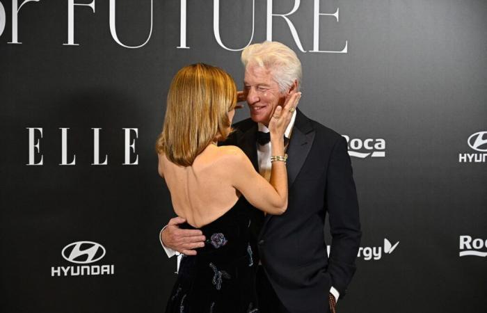 Richard Gere, such a tender man and in love with Alejandra Silva on the red carpet