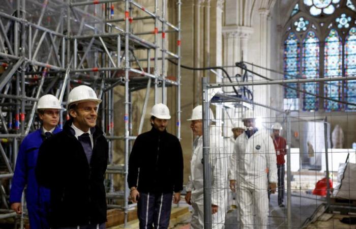 Emmanuel Macron's last visit this Friday to the construction site before reopening