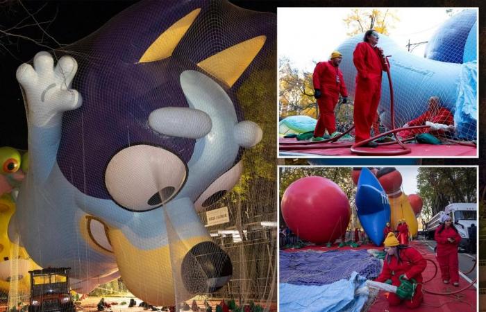 ‘Bluey’ balloon popped during inflation day — but fixed in time for Macy’s Thanksgiving Day Parade