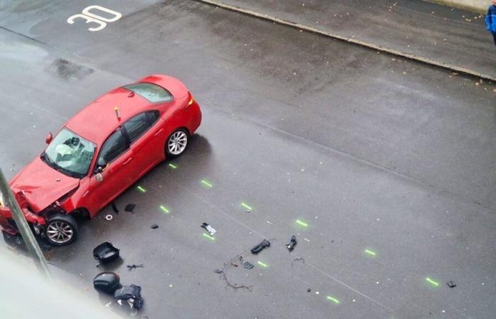 Black streak in Geneva: a scooter rider between life and death