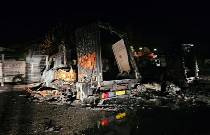 The six trucks from the Gard food bank destroyed in a fire in Nîmes