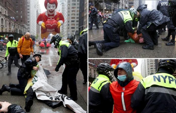 Mass arrests at Macy’s Thanksgiving Day Parade as anti-Israel protesters block path