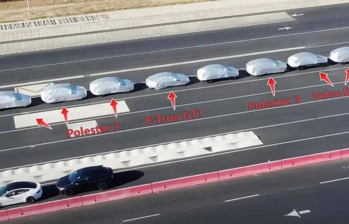 Drone flies over Tesla factory and discovers mysterious cars… that aren’t Tesla