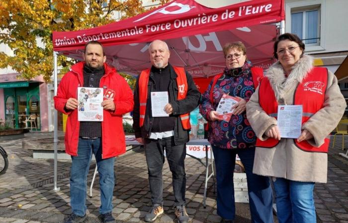 in view of the union elections in VSEs, Force Ouvrière is hitting the pavement on the Vernon market