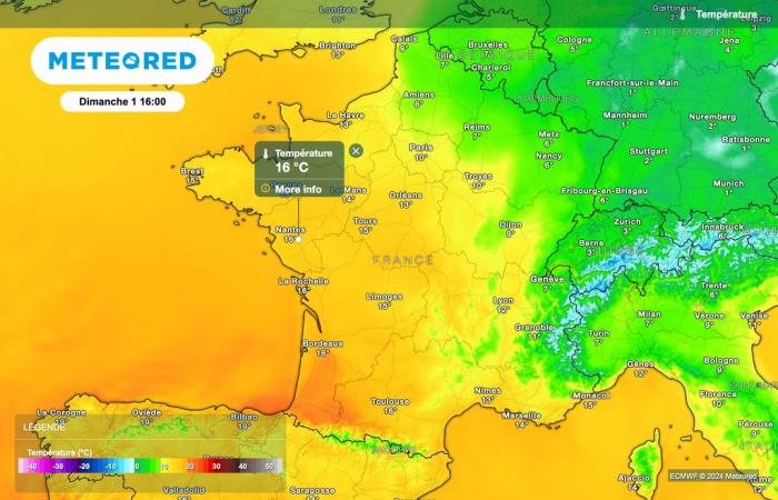 invasion of cold air from the north of France over the next few hours! New winter offensive?