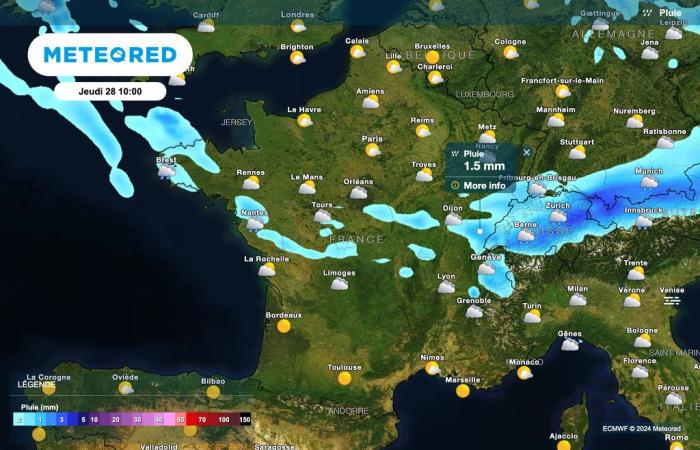 invasion of cold air from the north of France over the next few hours! New winter offensive?