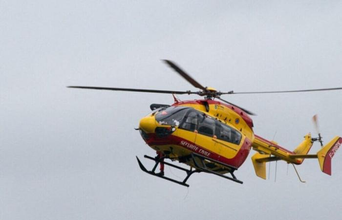 the cyclist, polytraumatized, airlifted to Montpellier