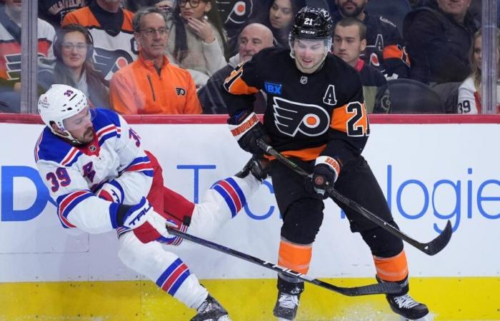 Travis Konecny scores twice in Philadelphia’s 3-1 win over the Rangers