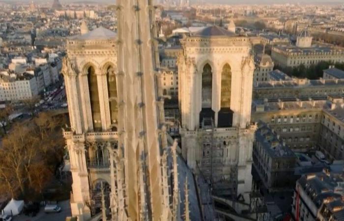 Emmanuel Macron makes his last visit to the cathedral construction site