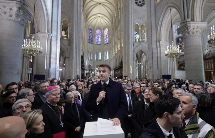 a five-year term later, Emmanuel Macron savors the rebirth of the cathedral