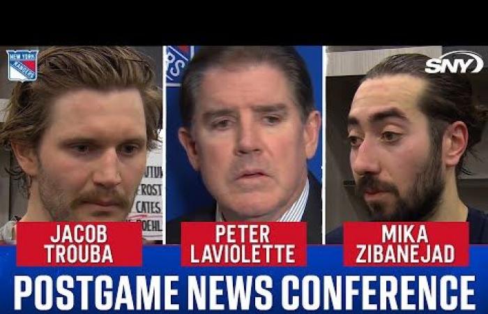 Mika Zibanejad, Jacob Trouba & Peter Laviolette on poor 1st period vs Phi that doomed Rangers | DREAMS