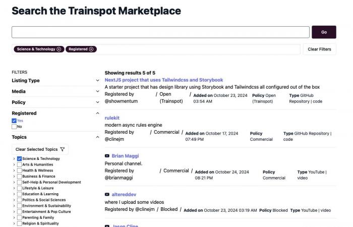 Marketplaces to market content intended to train AI