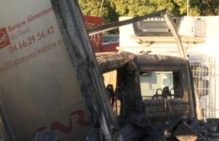 indignation in Nîmes after the fire of Food Bank trucks