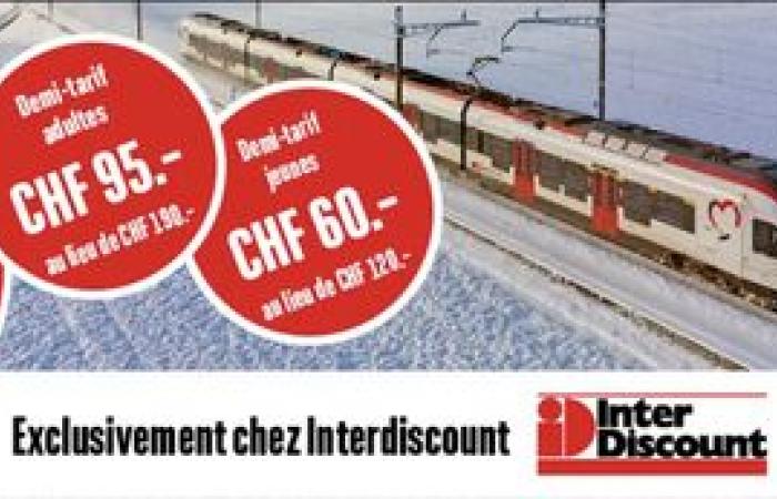 The CFF half-fare is half price at Interdiscount