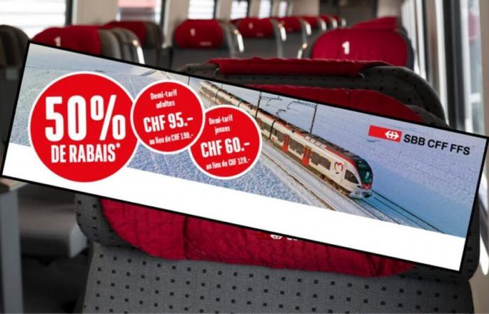 The CFF half-fare is half price at Interdiscount