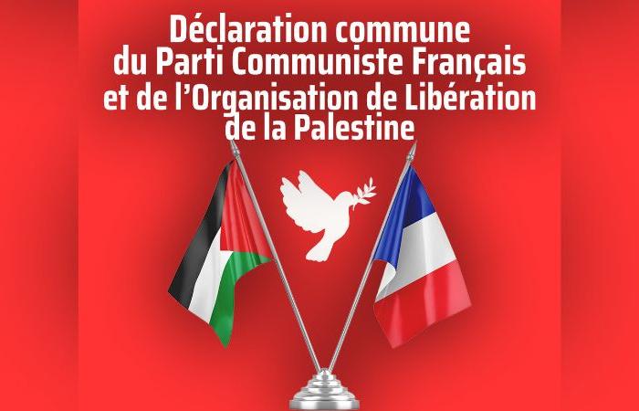 Joint declaration of solidarity Palestine Liberation Organization-French Communist Party