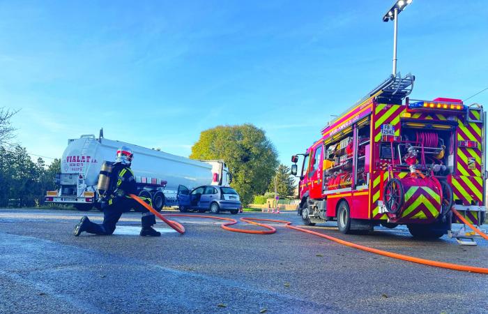 Uzès: a chemical risks exercise for the Gard firefighters