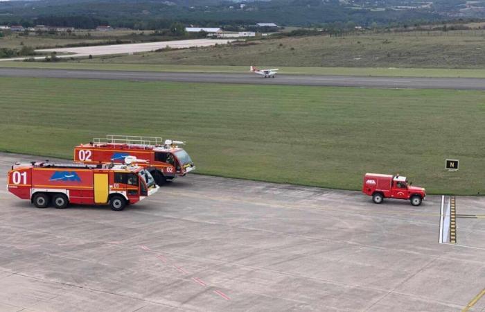 Tarn. Many fire trucks are rushing towards Castres airport, that's why