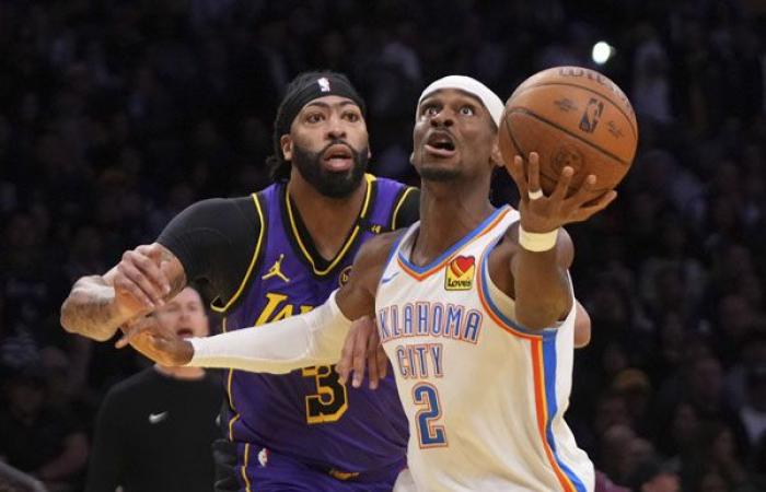 The Oklahoma City Thunder of the National Basketball Association (NBA) overpowered the Los Angeles L..