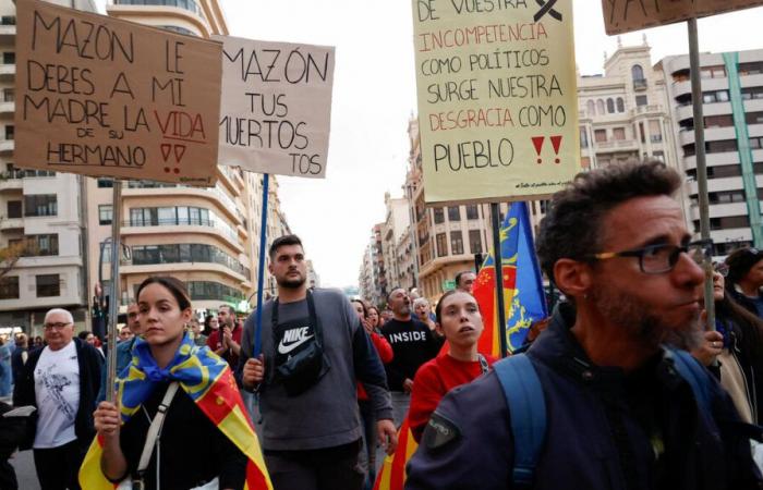 Flood in Spain: several thousand people demonstrate in Valencia against the management of the authorities