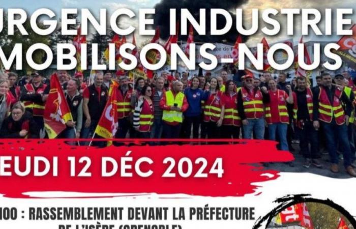 mobilization for industry and against social plans on December 12