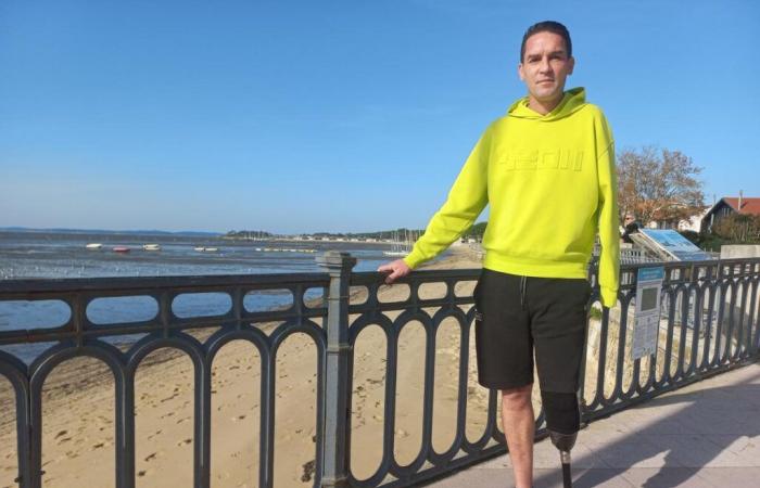 At the start of the Bordeaux half-marathon, the “iron man” popularized by a song by Obispo