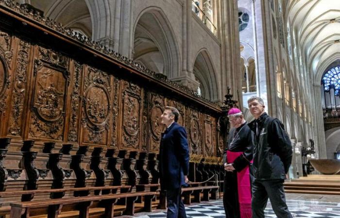 Which heads of state present at the reopening of Notre-Dame?