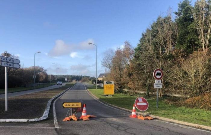 emergency work carried out on this departmental road in Loire-Atlantique