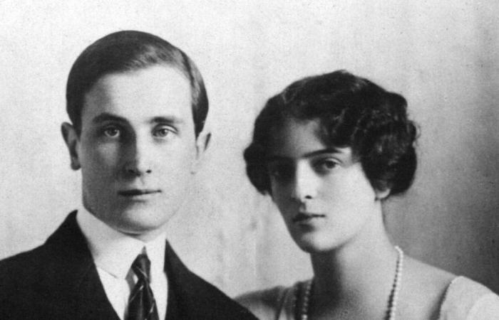 A descendant of the Tsars and Prince Yussoupov on the arm of Prince Alexis Obolensky at the Debutante Ball