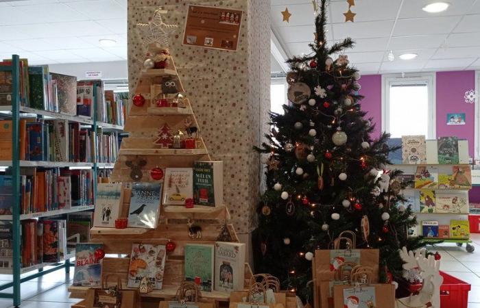 Saint-Sylvestre-sur-Lot. Library and Christmas activities at the market