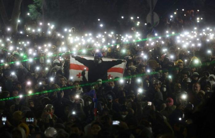 thousands of pro-European Union demonstrators in the streets for the fourth night in a row