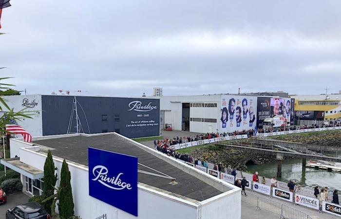 Les Sables-d’Olonne Vendée Globe. PRIVILÈGE catamarans celebrate their 40th anniversary with Alain Leboeuf and their creator Philippe Jeantot