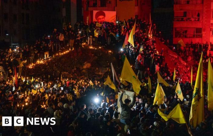 Thousands visit memorial to former Hezbollah leader Hassan Nasrallah