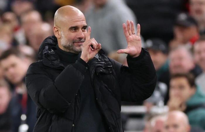 They sing of his dismissal and Pep responds with a controversial gesture