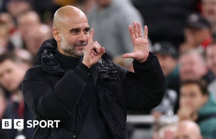 Pep Guardiola: Liverpool fans chant ‘sacked in the morning’ at Man City boss