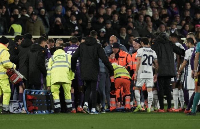 A Fiorentina player collapses in the middle of a match, huge concern