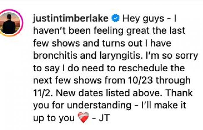 Justin Timberlake Has Canceled An Upcoming Show After Suffering A Back Injury