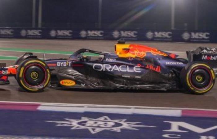 Verstappen took pole position before being demoted