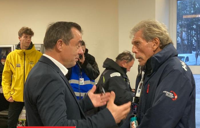 Les Sables-d’Olonne Vendée Globe. PRIVILÈGE catamarans celebrate their 40th anniversary with Alain Leboeuf and their creator Philippe Jeantot