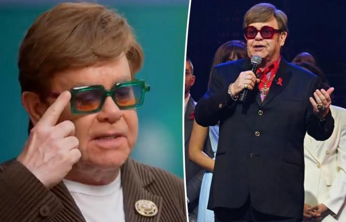 Elton John reveals he has lost his eyesight after battling ‘severe’ infection