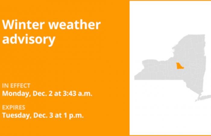 Madison County under a winter weather advisory until Tuesday afternoon