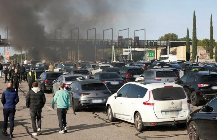 angry with Social Security, taxis have paralyzed Bouches-du-Rhône