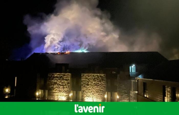 A major fire broke out at the Wagyu restaurant, opposite the “Sanglier des Ardennes” in Durbuy (photos)