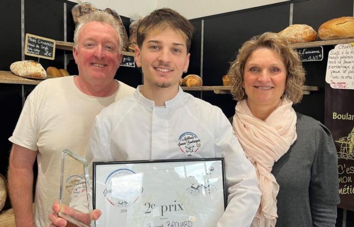 Benoit Brouard, second best young baker in France, proud to represent the town of Ciron in Indre