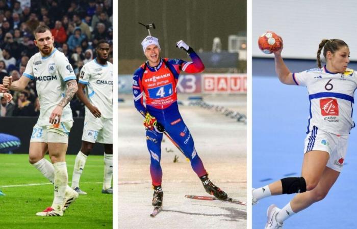 Marseille, big winner in Ligue 1, successful return to French biathlon, the blues of hand ensure the main… The sports recap of the weekend