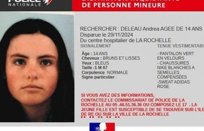 disappearance of a 14-year-old girl, searches launched on the Ile de Ré