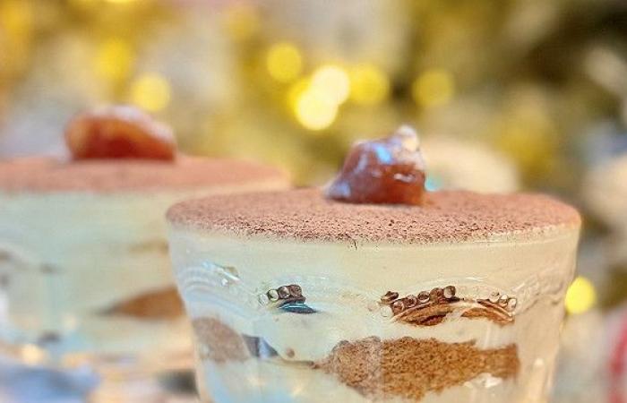 Mont Blanc-style tiramisu by Cyril Lignac