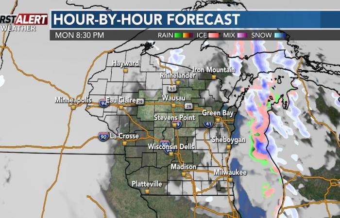 Lake effect snow up north, more snow later this week