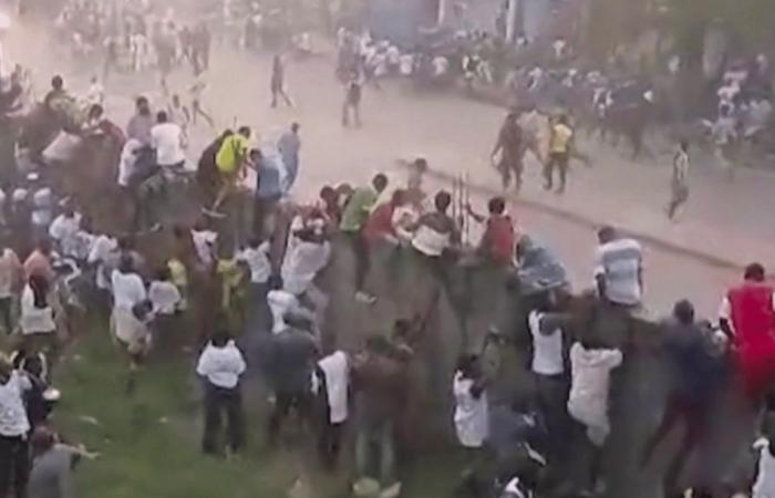 fatal stampede during a football match